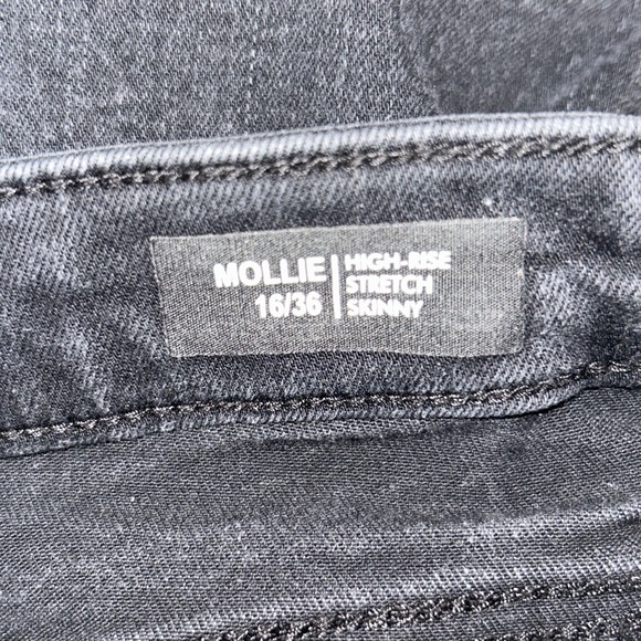 Buffalo David Bitton Mollie Skinny Jeans Women's 16/36 Black High Rise Stretch - Picture 6 of 7